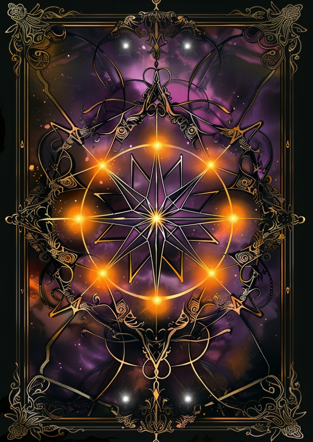 Pentagramme magique du roman space fantasy Galaxy Fantasy